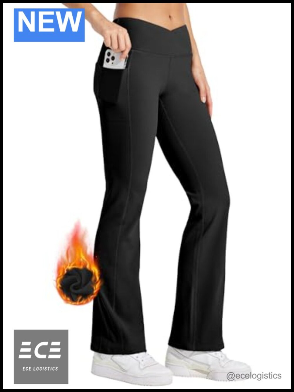 Willit Women's Fleece Lined Bootcut Leggings Water Resistant Thermal Yoga Pants